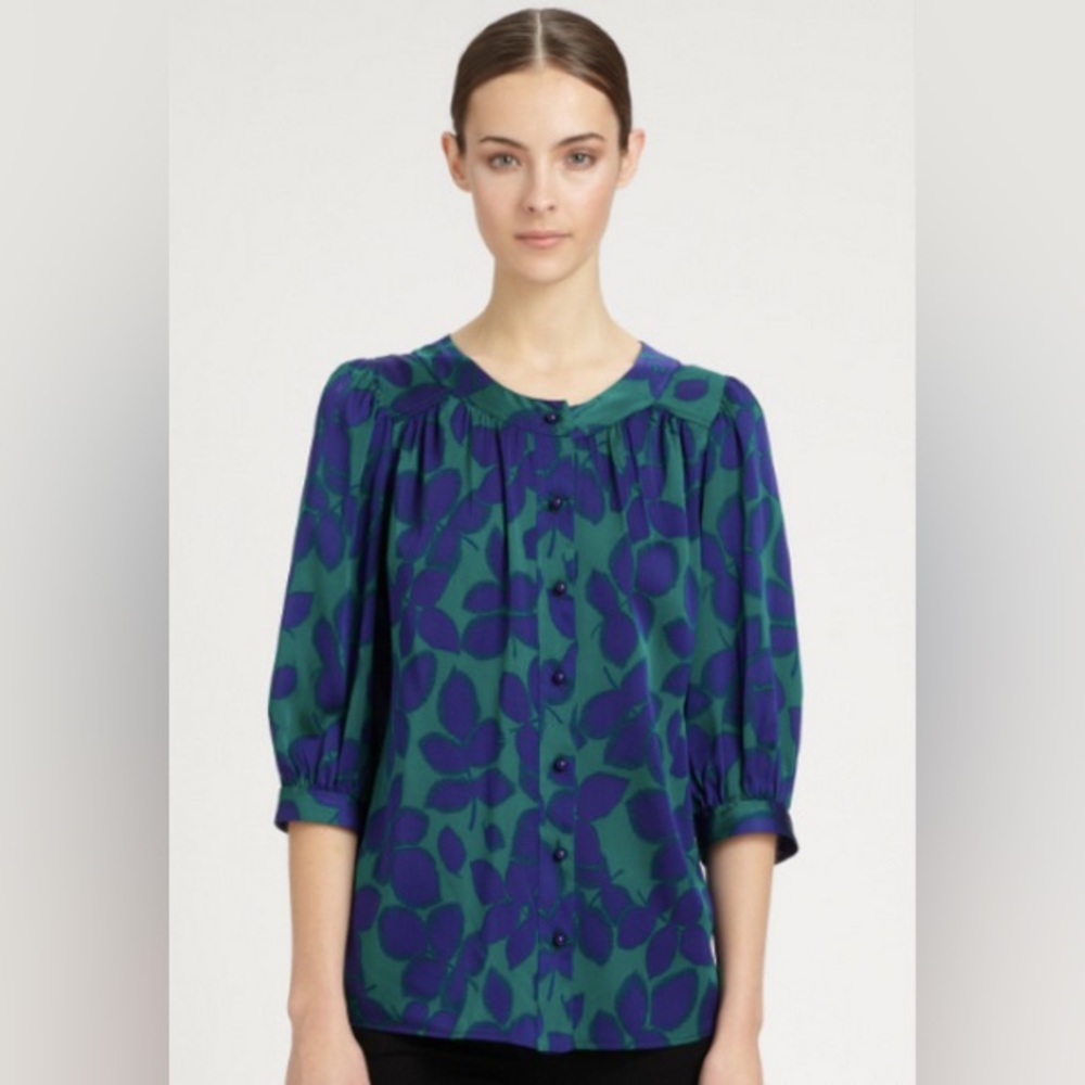NWT MILLY Silk Tunic Blouse Size 0